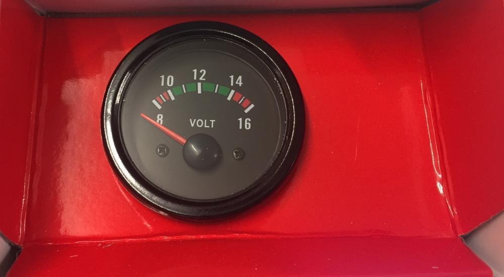 52mm Black face DC voltage volt gauge 8-16v ideal marine and kit Clearance