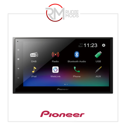 Pioneer Double Din Stereo with 6.8" Multi-touchscreen, DAB, Bluetooth a USB DMH-