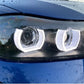 Black LED 3D DRL Headlights - Xenon for BMW 3 Series E90/E91 2009-2012 LCI