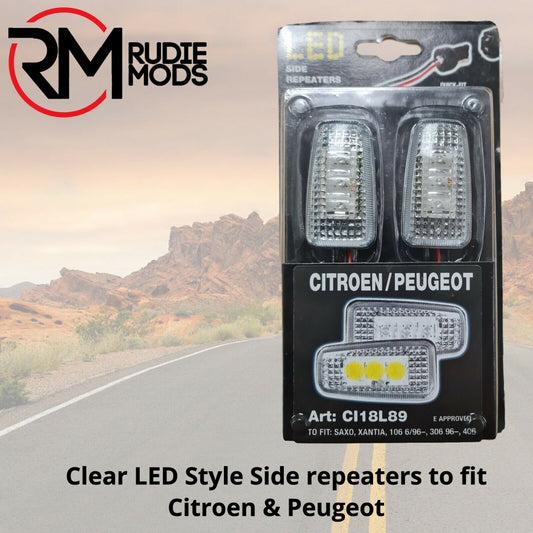 LED Side Repeaters to fit Citroen & Peugeot cars