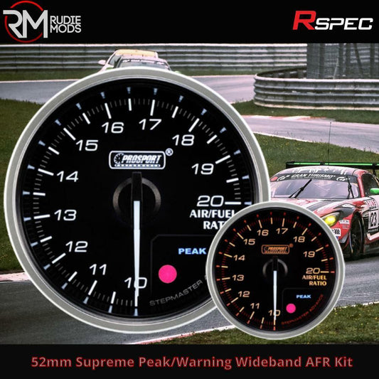 R SPEC 52mm Supreme Peak/Warning Wideband AFR Kit New In