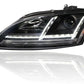 Audi TT 2006-2009 8J Black LED DRL Headlights Sequential Indicator