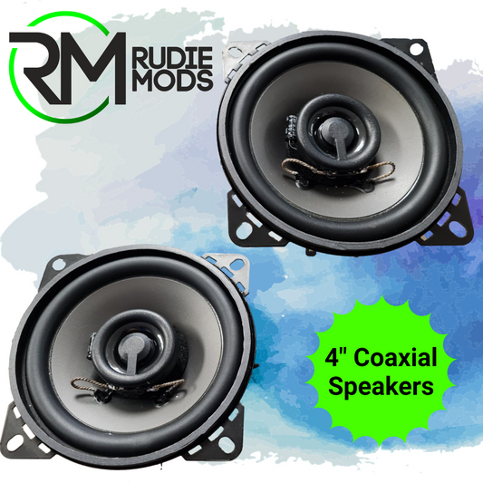 Rudiemods 4" 100mm Coaxial Car Audio Speakers 40w RMS - 1 Pair