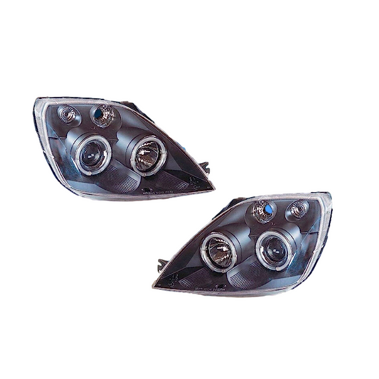 Black Angel eyes to fit FORD FIESTA MK6 2002-2008 Halo Lights