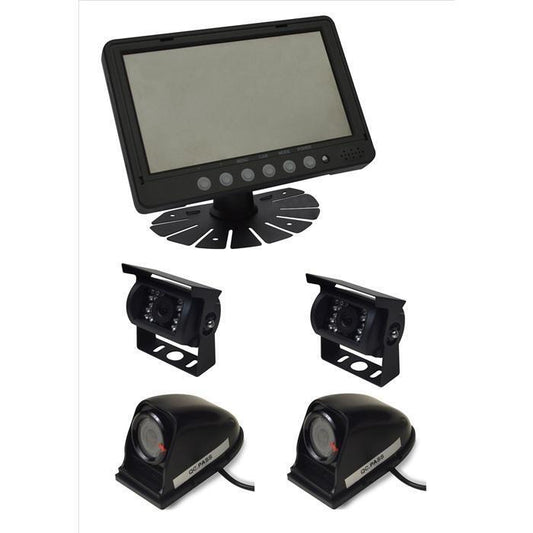 Parksafe PS025C10164 Car Van 7" Quad Input Parking Monitor Reversing 4 Cameras