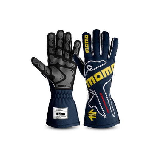 Genuine MOMO Performance Racing Gloves - BLUE