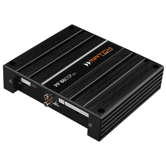 Match 8-channel Plug & Play amplifier with integrated 9-channel 64 Bit DSP
