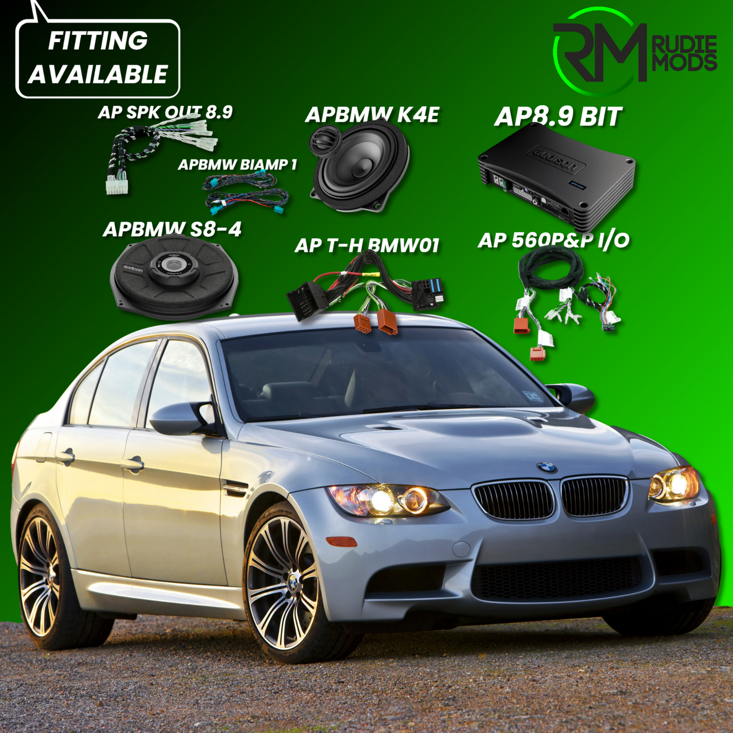 Audison Factory Speaker, Amp & Sub Upgrade for BMW 3-Series E90 2005-2011 Base