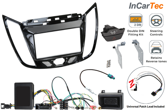 Ford C-Max (2010-2019) Kuga (2013-2019) Double DIN stereo upgrade fitting kit