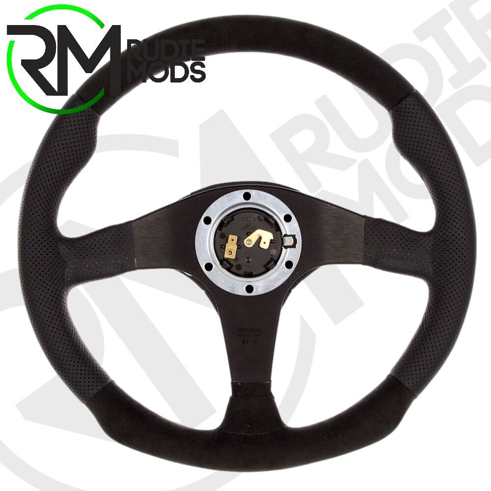 CAR STEERING WHEEL BLACK LEATHER/ALCANTARA MOMO DARK FIGHTER VDKFIGHT35BKR