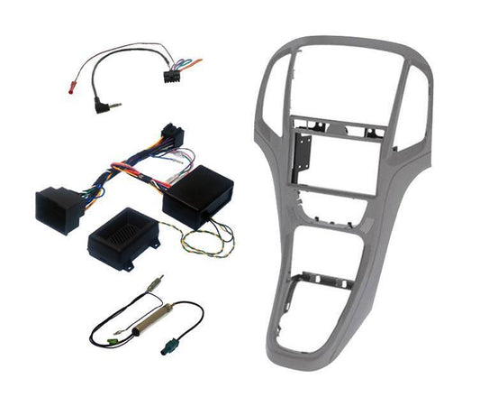 InCarTec FK-891/1 Vauxhall Astra J Double Din Car Stereo Fitting Kit - Grey