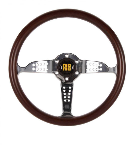 GENUINE Momo Super Grand Prix 350mm Mahogany Wood steering wheel