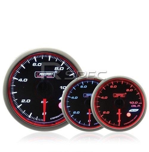 Prosport 60mm Oil Temperature Gauge Smoked Stepper WRC Style