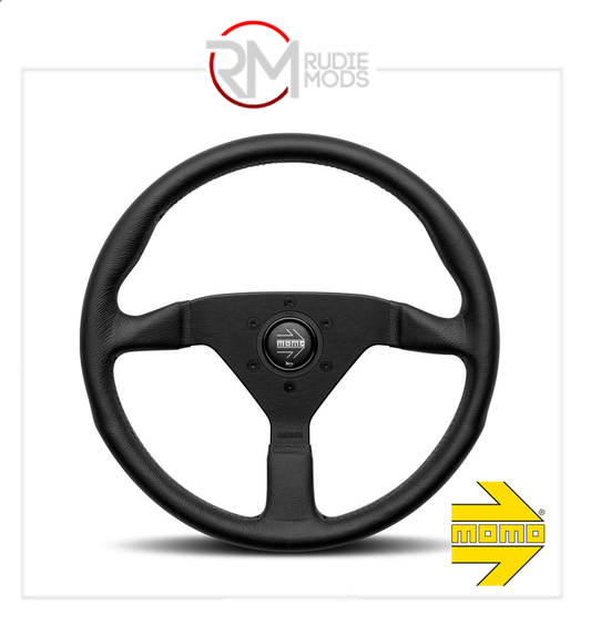 GENUINE MOMO MONTECARLO STEERING WHEEL BLACK LEATHER M11111785225L