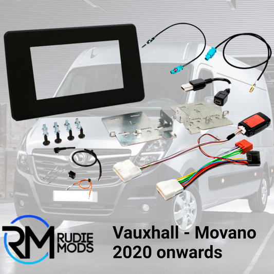 Incartec Fitting Kit For Vauxhall - Movano 2020 Onwards Double Din Fitting Kit