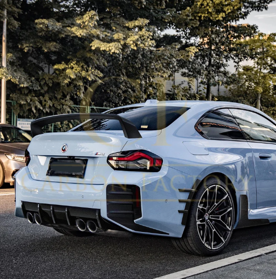 BMW G87 M2 M Performance Style Pre-Preg Carbon Fibre Rear Bumper Trims 2023-