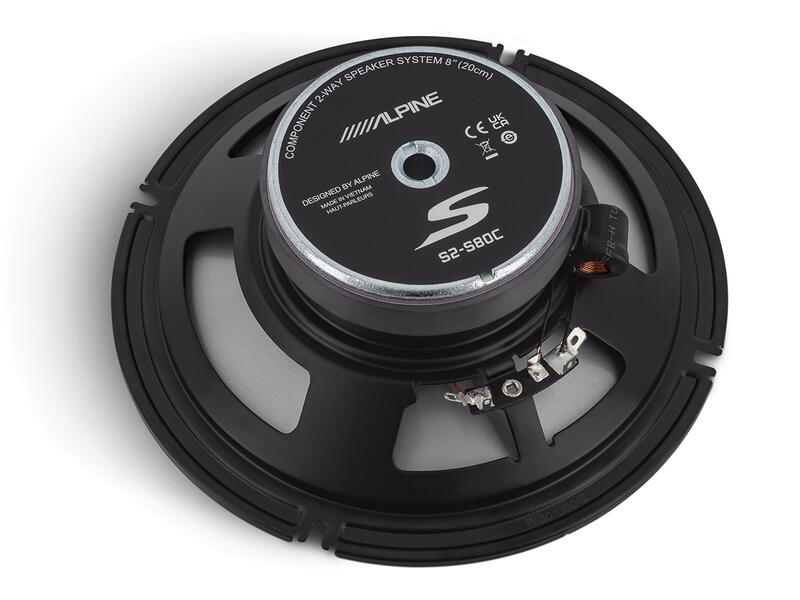 Alpine 8" Component Speakers Hi Res 20cm 2 Way 85w RMS Pair S2-S80C