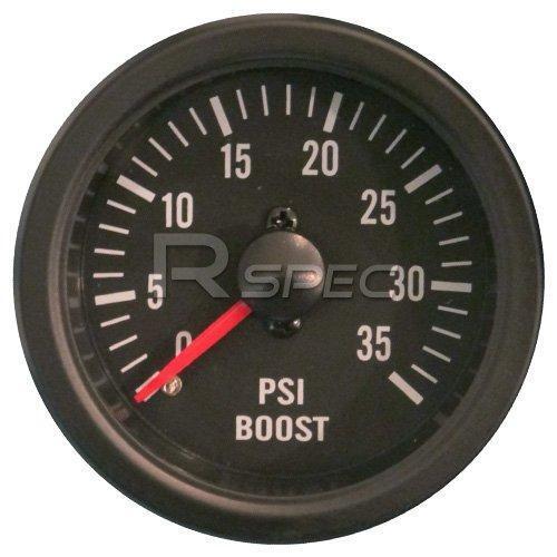 Black 52mm Car Diesel Boost Gauge 0-35 PSI clear lens