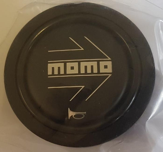 Genuine Momo Arrow Matt Black Chrome Logo steering wheel horn push button