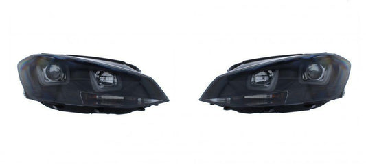 VW Golf MK7 Non Xenon Models DRL Black headlamps - 1 Pair