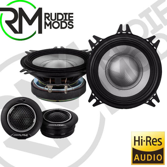 Alpine 4" Component Speaker Set Hi-Res Certified S2-S40C