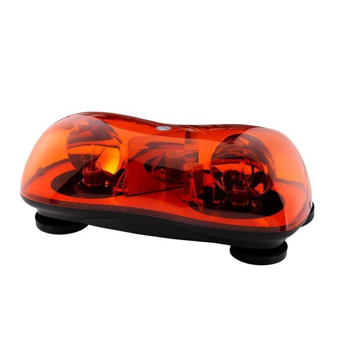 24 Volt Magnetic Orange Amber Car Van Truck Halogen Twin Rotating Light Bar