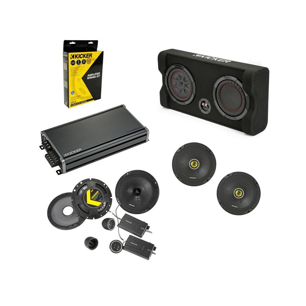 KICKER AUDIO AMPLIFIED CAR SPEAKERS, 8