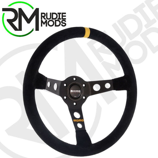 CAR STEERING WHEEL BLACK SUEDE Ø350mm MOMO MOD.07 M11111811311R