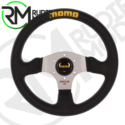CAR STEERING WHEEL BLACK AIRLEATHER 320mm MOMO COMPETITION EVO VCOMPEVO32BKR