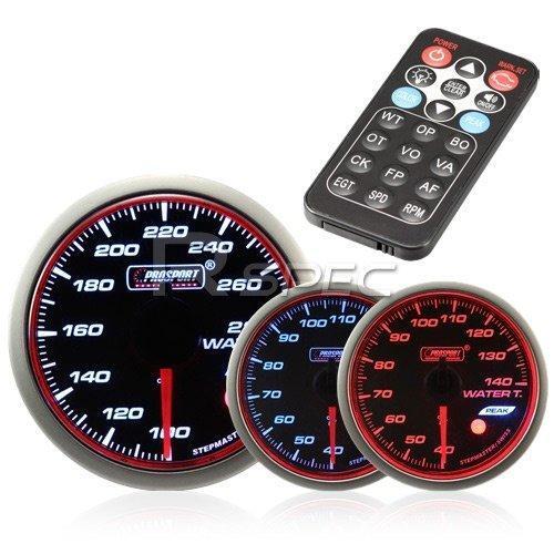 Prosport 52mm Water Temperature Gauge Smoked Stepper with Remote Control