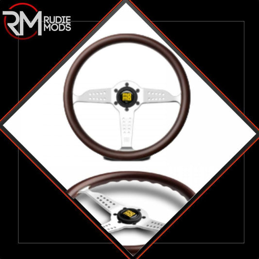 GENUINE Momo Grand Prix 350mm Mahogany Wood 350mm steering wheel VSUPGPRIMZ35