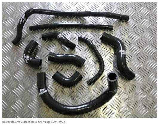 Kawasaki ZX9 1994-2002 Coolant Silicone Hose Kit Roose Motorsport 9 hoses