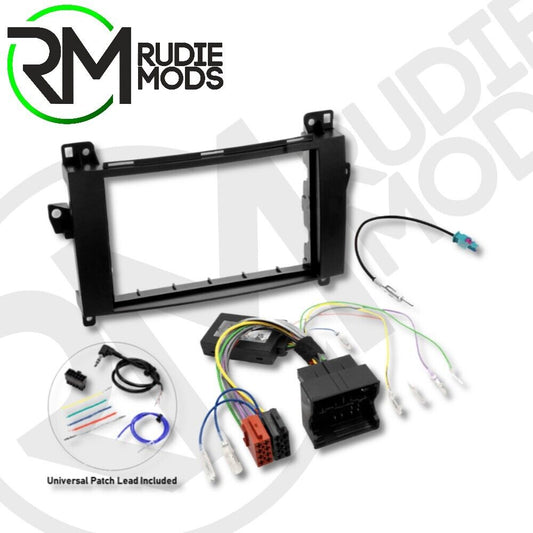 Mercedes A B  Vito  Double DIN stereo upgrade fitting kit with steering controls