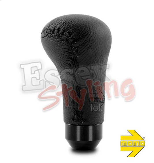 GENUINE MOMO ANATOMICO GEAR KNOB - LONG BLACK LEATHER M15511611111L