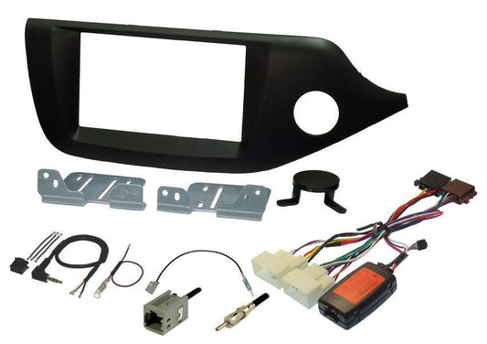 InCarTec FK-973 Kia Cee'd 2012 On Double Din Car Stereo Fitting Kit - MATT BLACK