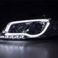 Audi A3 2008-2012 8P Black Led Light Bar DRL Daylight Running Light Headlights
