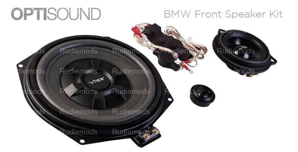 Vibe Optisound BMW 3 Series F34 F35 Front Door Speakers + Underseat Subwoofers