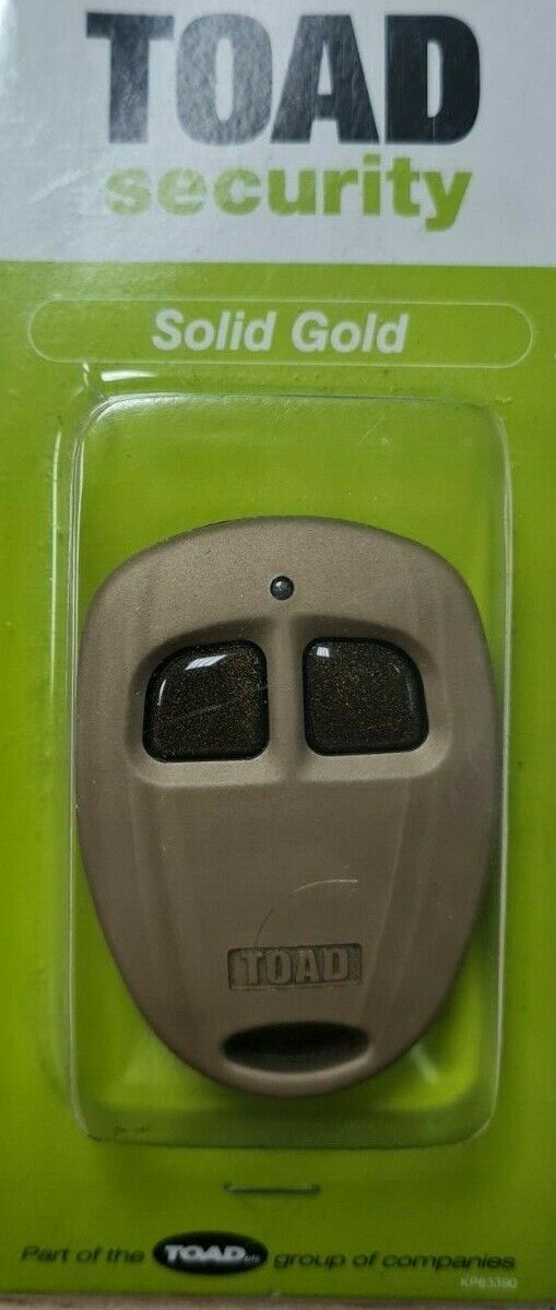 TOAD TWO BUTTON REMOTE CONTROL ALARM FOB CASE - Gold Colour