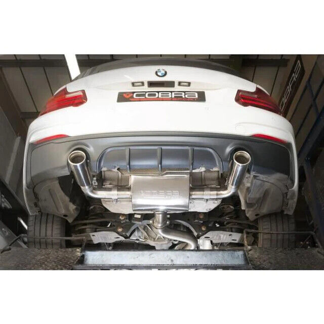 COBRA SPORT BMW M240I F22 LCI Cat Back Performance Exhaust Non Res Black pipes