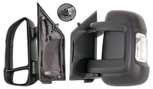 Peugeot Boxer 2006 onwards Complete Replacement Drivers Wing Mirror Elec Heated
