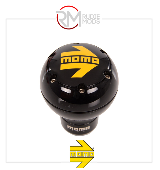GENUINE MOMO SK51 GEAR KNOB - GLOSSY BLACK ALUMINIUM POSK51BLKLUCL