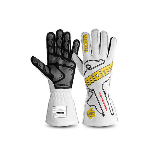 Genuine MOMO Performance Racing Gloves - WHITE