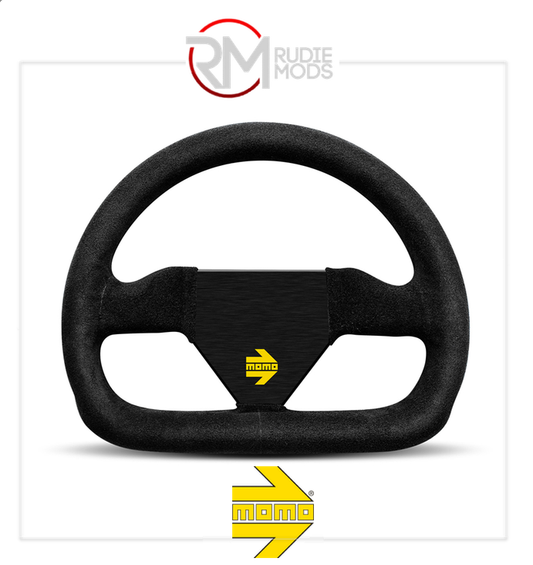 Official MOMO MOD.12 STEERING WHEEL BLACK SUEDE Ø250mm M11150122521L