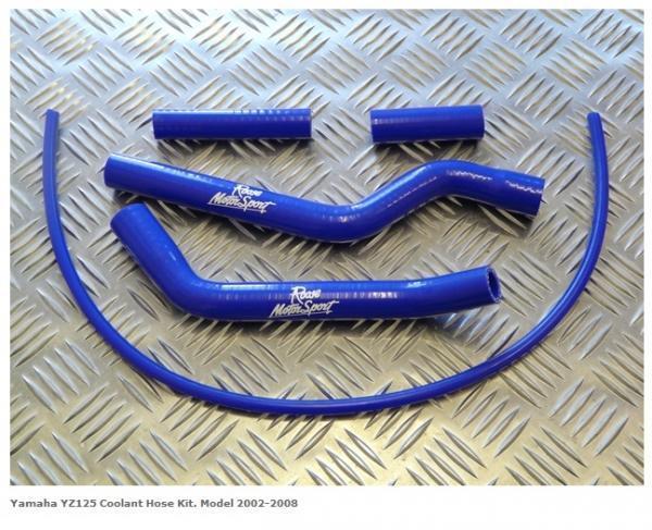 Yamaha YZ125 2002-2008 Coolant Silicone Hose Kit Roose Motorsport 5 hoses