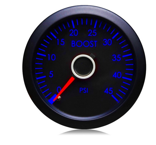 Diesel 52mm VW Red Needle Boost Gauge (0-45 PSI)