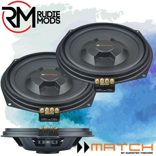 Match MW 8BMW-D 8” OEM Fit Underseat Subwoofer Pair for BMW X5 SUV G05
