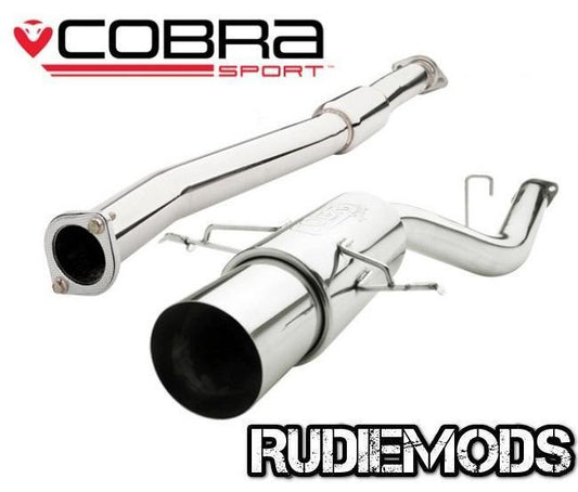 Cobra Sport fits Impreza Turbo 93-00 Cat Back System Round Silencer Res 2.5"