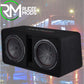 Kicker KA48DCWR122 COMPR DUAL 12" VENTED LOADED ENCLOSURE - 2 OHM