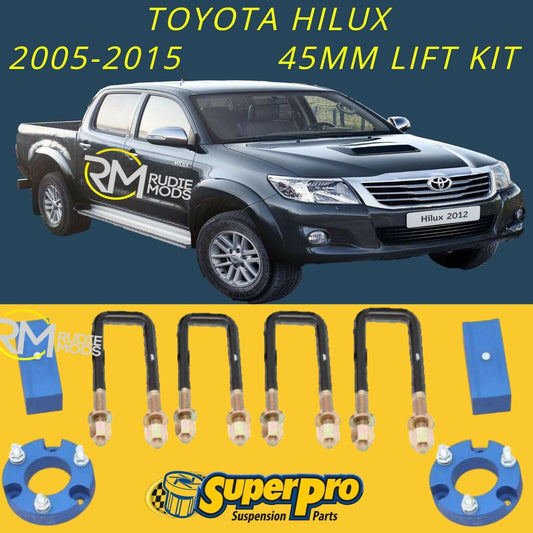 Super Pro TRC096LK Toyota Hilux 2005 - 2015 45mm Suspension Lift Kit