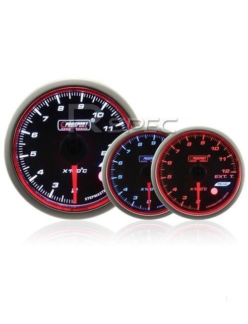 Prosport 52mm Exhaust Gas Temperature Gauge Smoked Stepper
